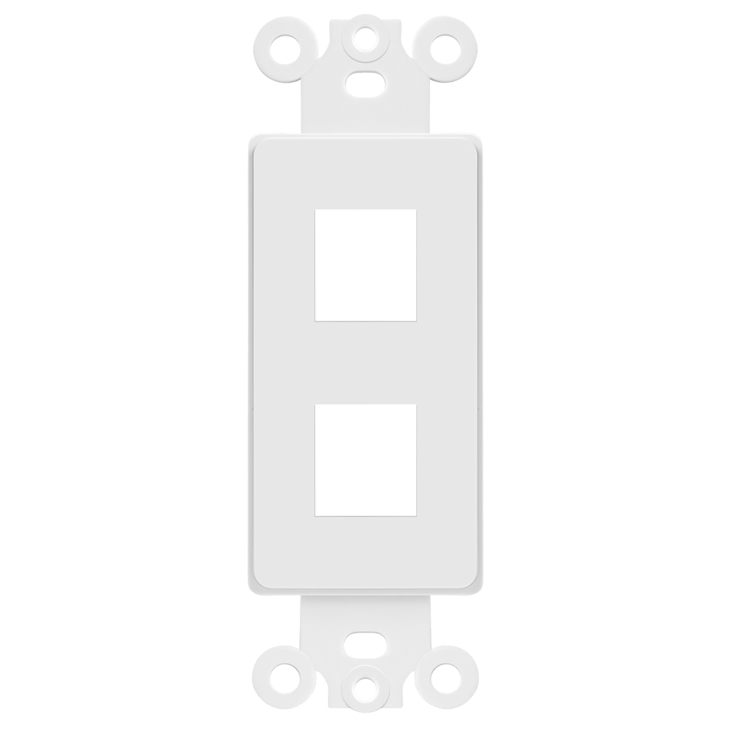 Enerlites 6262-W 2-Port Decora Keystone Frame, White