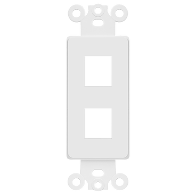 Enerlites 6262-W 2-Port Decora Keystone Frame, White