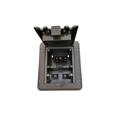 Deck Power Grommet, USB-A/C Outlet, Weatherproof Electrical Box - Bronze