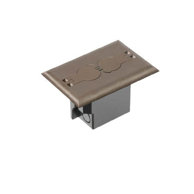 Arlington FLBRF101BR Rectangle Floor Box Outlet, Flip Lids, Brown Cover