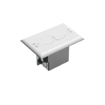 Arlington FLBRF101W Rectangle Floor Box Outlet, Flip Lids, White Cover