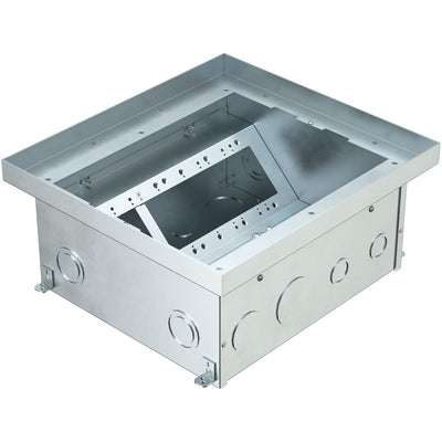 FLH6-65-7-B High Load Capacity Concrete Floor Box, 7" Depth, 2x6-Gang Compartments