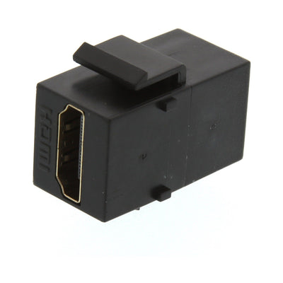 HDMI Keystone Snap-In Jack, F-F Couple - Black