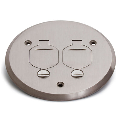 Lew Electric PBR-FPNS 1 Duplex Flip Lid Round Cover for PBR-1, Nickel