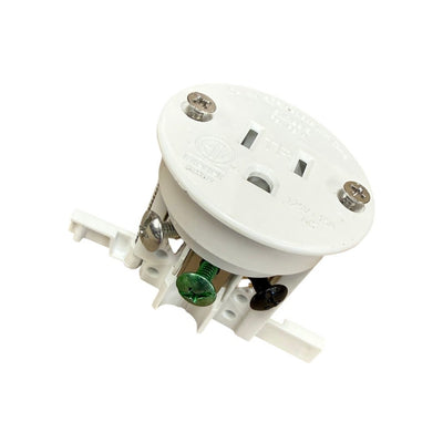 Sillites SCRW, Self Contained Receptacle Outlet, Flush Mount, White