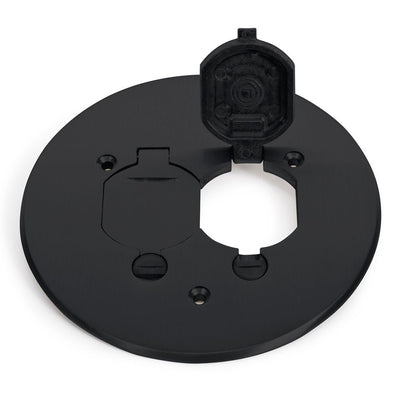 Lew Electric TCP-2-LR-MB 2 Flip Lid Matte Black Cover/Flange 32 Series