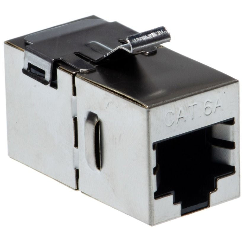 CAT6 Shielded Keystone Snap-In Jack - Female to Female - Silver
