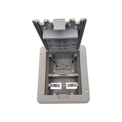 Taymack DOCK320GUSB Outdoor Weatherproof Deck Power Box, USB-C/C, Gray