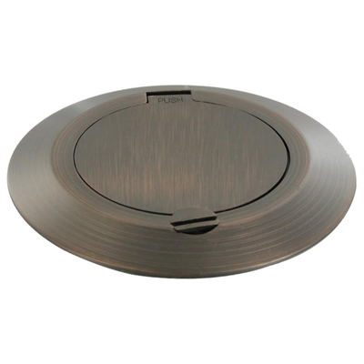 Sillites FRAB Floor Ring With Hinged Lid, Antique Bronze, No Receptacle