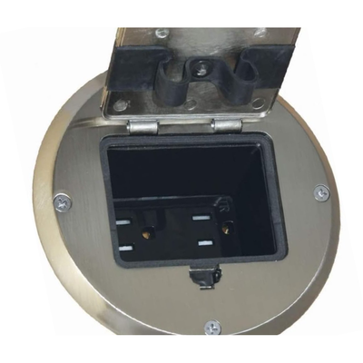 Raco 6239NI Recessed Receptacle Round Floor Box, Nickel