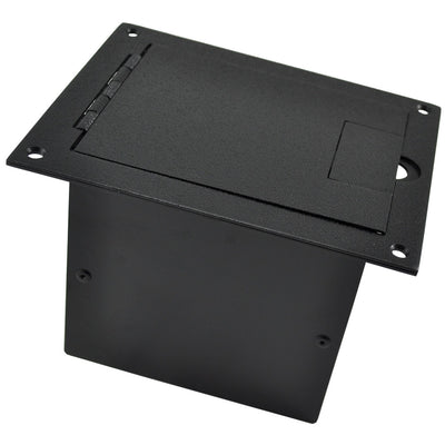 FL-1200 Raised Access Floor Box 4" Deep, Hinged Lid, Black
