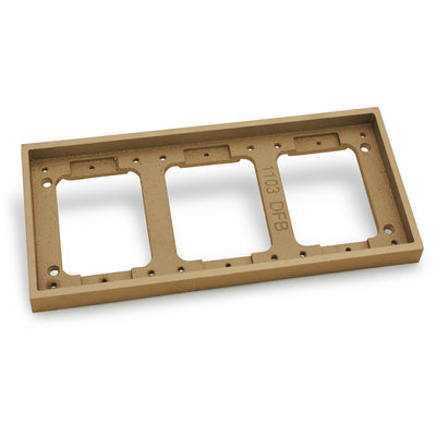 Lew Electric 1103-DBE-B 3 Gang Tile Flange for 1100 Boxes, Brass
