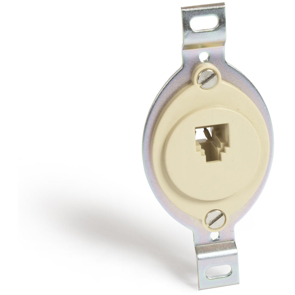 Lew Electric 40201-001 Ivory RJ-11 Phone Jack for 812 Floor Boxes