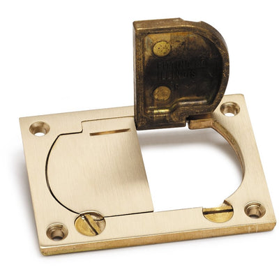 Lew Electric 6304-DFB-LR 2 Flip Lid Duplex 1100 Box Cover, Aluminum