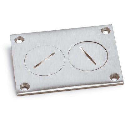 Lew Electric 6304-DP-A 2 Screw Plug Duplex Cover 1100 Boxes, Aluminum