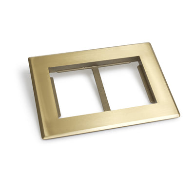 Lew Electric CF-1102-DFB 2 Gang Carpet Flange, 1100 Boxes, Brass