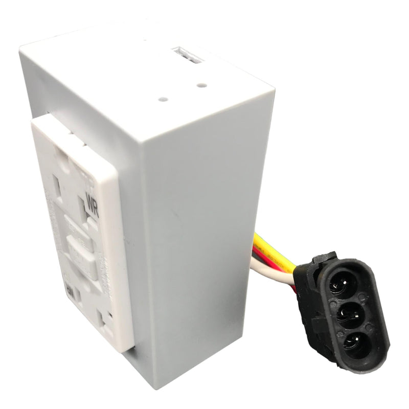 Replacement 20 Amp GFI TR White Outlet For OB-1 Side