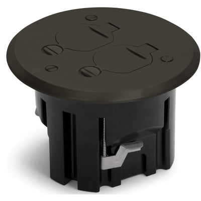 Lew Electric PBR1-FPDB 1 Duplex Round Floor Box, Flip Lids, Bronze