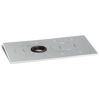 Lew Electric RCFB-2-AP 2 Duplex Plug Cover for RCFB-2 Floor Box, Aluminum