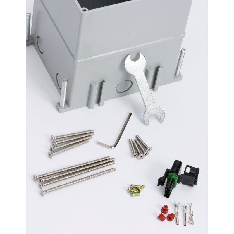 Outdoor Waterproof Popped Up Ground Box Stainless Steel 6 Empty Keystone Jacks, Push Button, Parts List