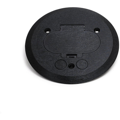 Lew Electric PFC-E Hinged Lid Black Plastic Cover/Flange 32 Box Duplex