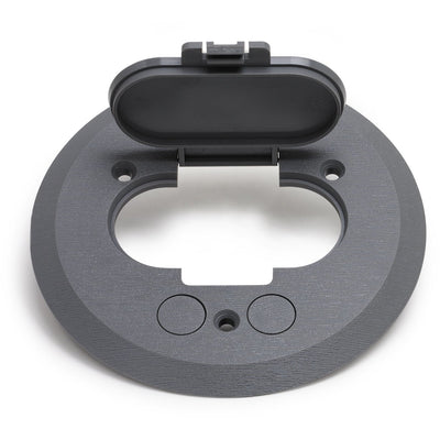 Lew Electric PFC-S Hinged Lid Gray Plastic Cover/Flange 32 Box Duplex