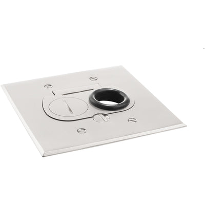 Lew Electric RCFB-1-NP 1 Duplex Plug Cover, RCFB-1 Floor Box, Nickel