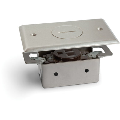 Lew Electric RRP-1-NP 1 Outlet Quick Install Floor Plate no Box Nickel