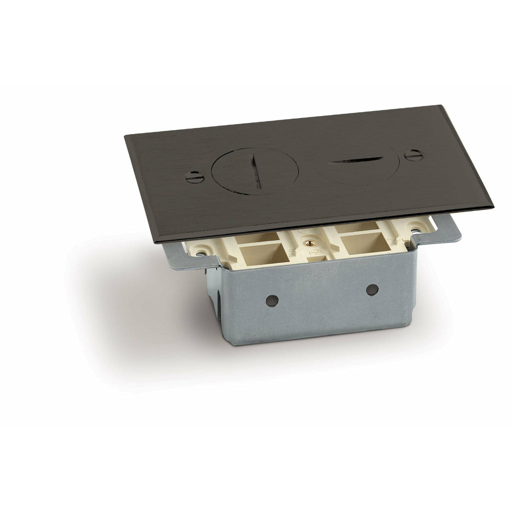 Lew Electric RRP-2-DB-T Floor Plate, 2 Screw Plugs 4 Keystone, Bronze