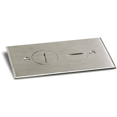 2 Screw Plug Plate Cover for RRP-2 & SWB-2 Floor Boxes - Nickel