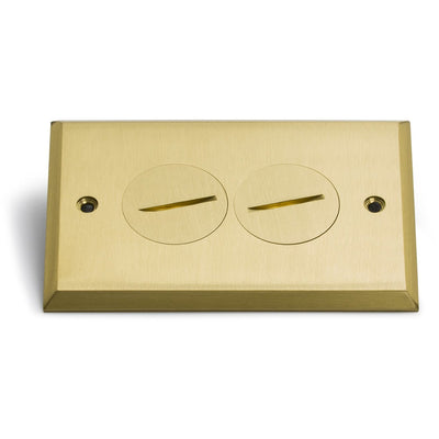 Lew Electric RRP-2-SPB 1 Duplex Screw Plug Cover for 1101-PB, Brass