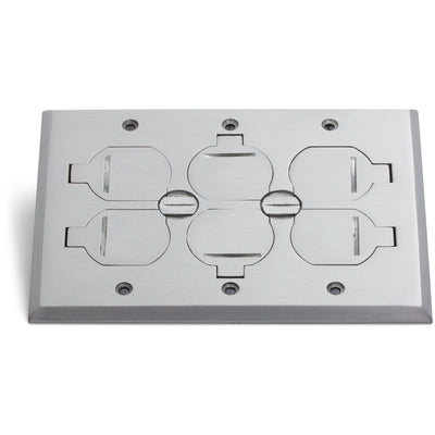 Lew Electric RRP-6-FPA 3 Duplex Flip Lid Cover for 1103-PB, Aluminum