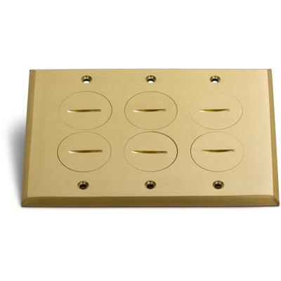 Lew Electric RRP-6-SPB 3 Duplex Screw Plug Cover for 1103-PB, Brass
