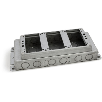 Lew Electric SH-1103-SMB Three-Gang Floor Box