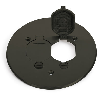 Lew Electric TCP-2-LR-DB 2 Flip Lid Dark Bronze Cover/Flange 32 Series
