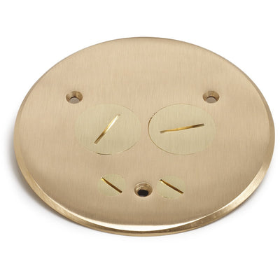 Lew Electric TCP-2_PC 4 Screw Plug Brass Cover & Flange, 32 Series Boxes