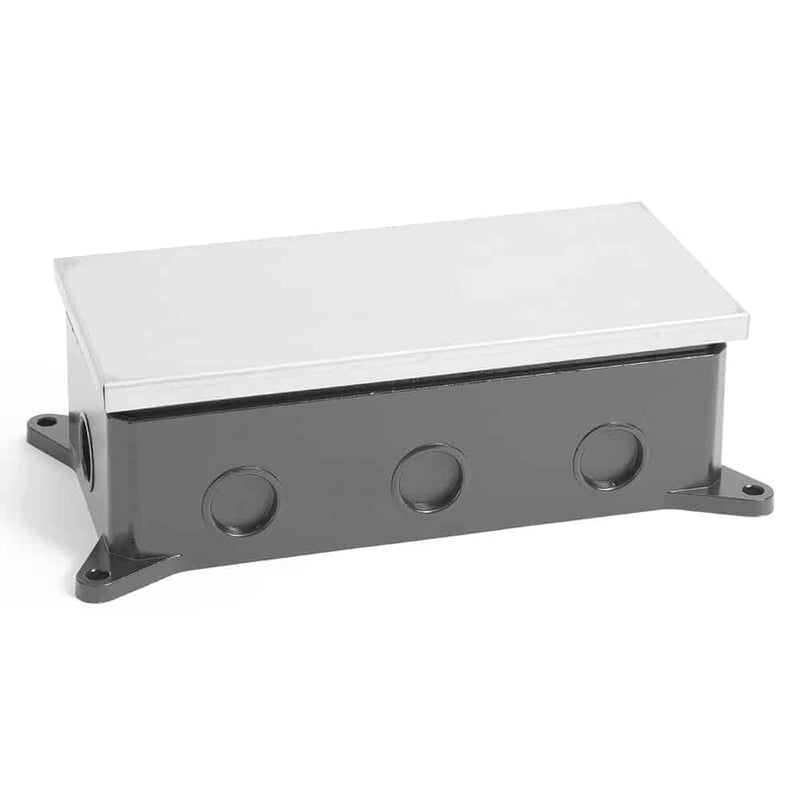 Triple Gang Deep Concrete Floor Box, Cast Aluminum, Fully-Adjustable