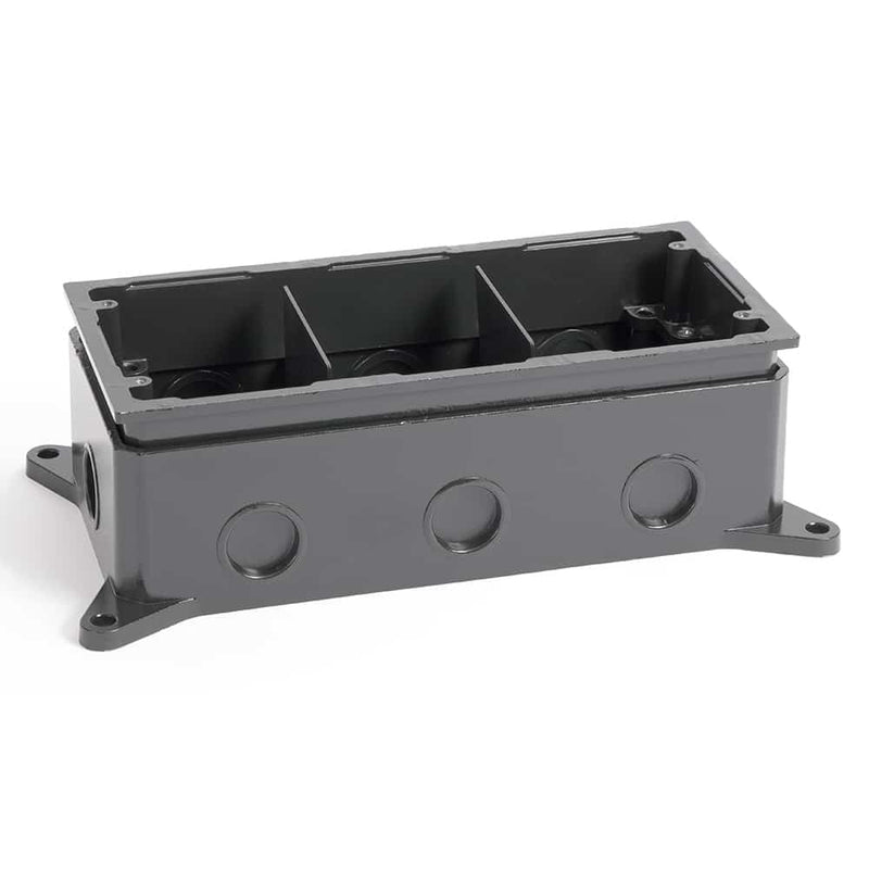 Lew Electric 1103-DA 3-Gang Deep Concrete Floor Box Fully-Adjustable