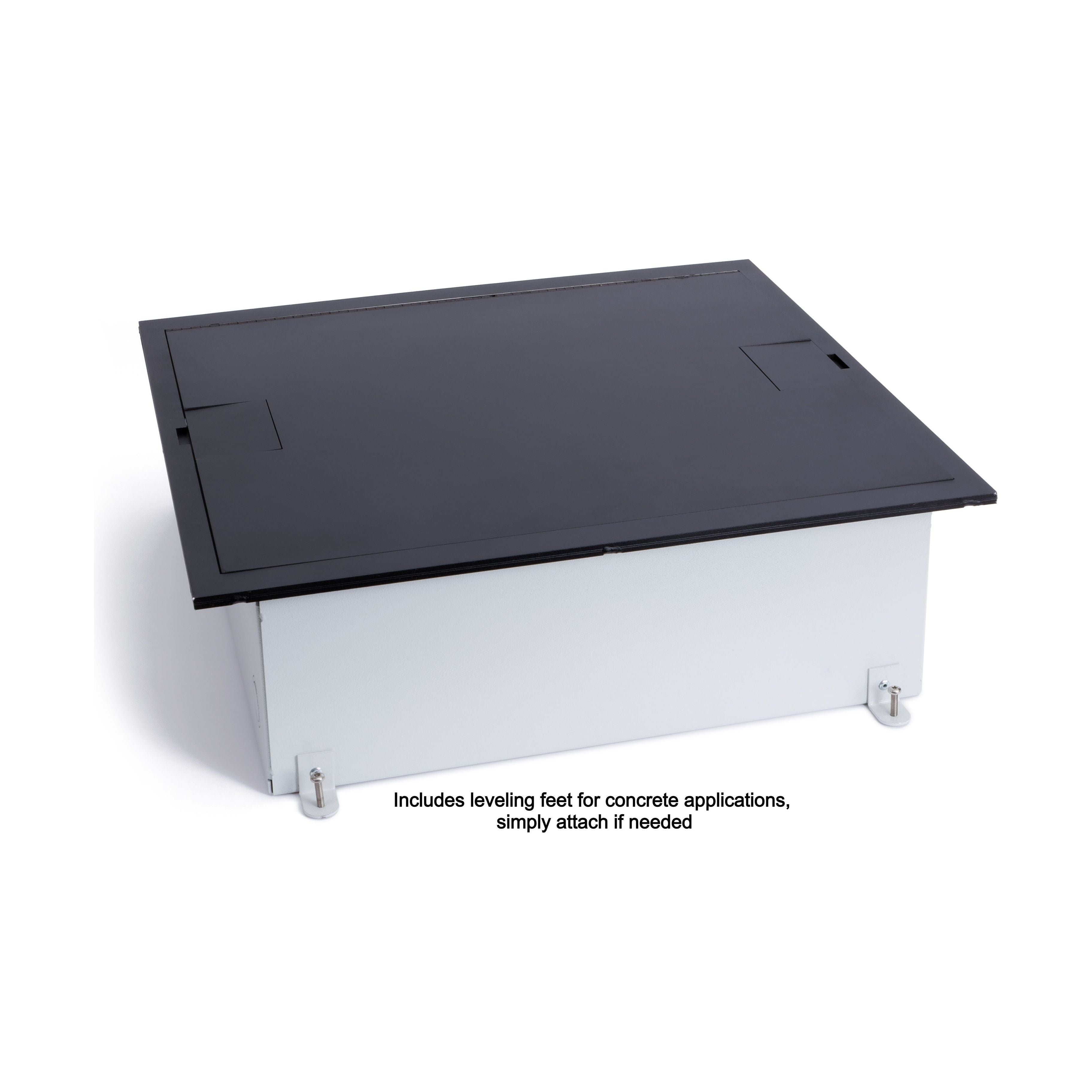 ウェルボックス Recessed Floor Box for Concrete or Wood, Hinged Lid, 12 Decora