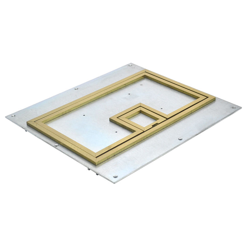 FSR FL-640P Brass 1/4" Floor Box Cover - Raised Access Floor Box Covers