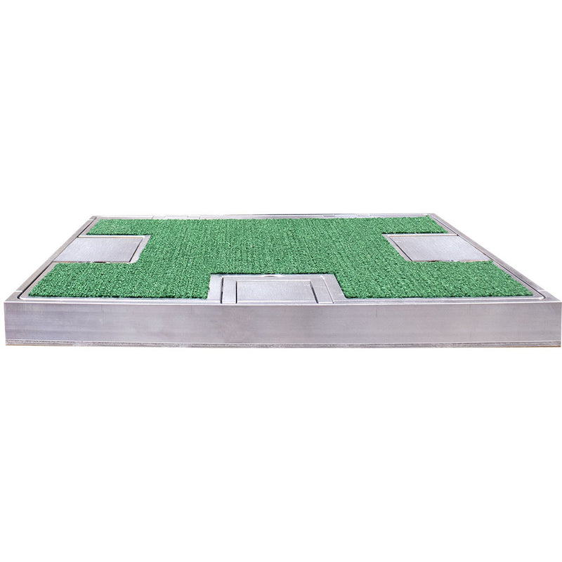 FLH6-SSQ-ALM-C, Hinged Cover w/ .19" Carpet Pocket for FLH6 Boxes, Aluminum