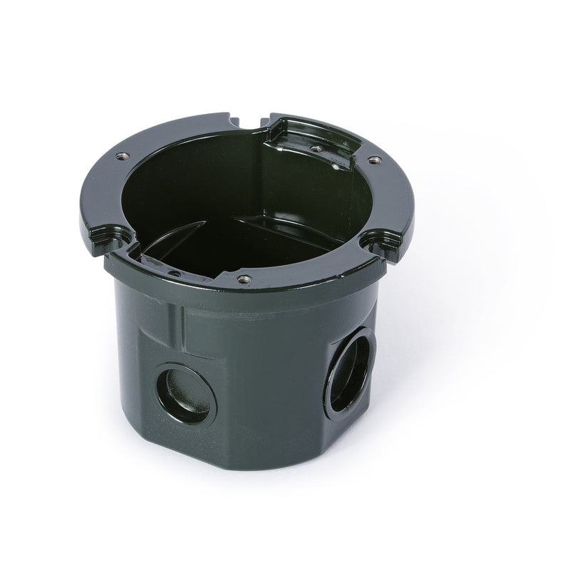 Flush Mounted Round Floor Box, One 15A Duplex, No Cover