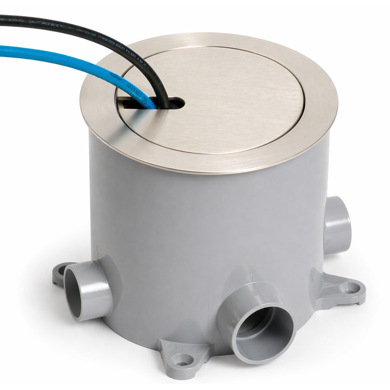 Arlington FLBC4580NL-FB Recessed Round Concrete Floor Box Kit, Nickel