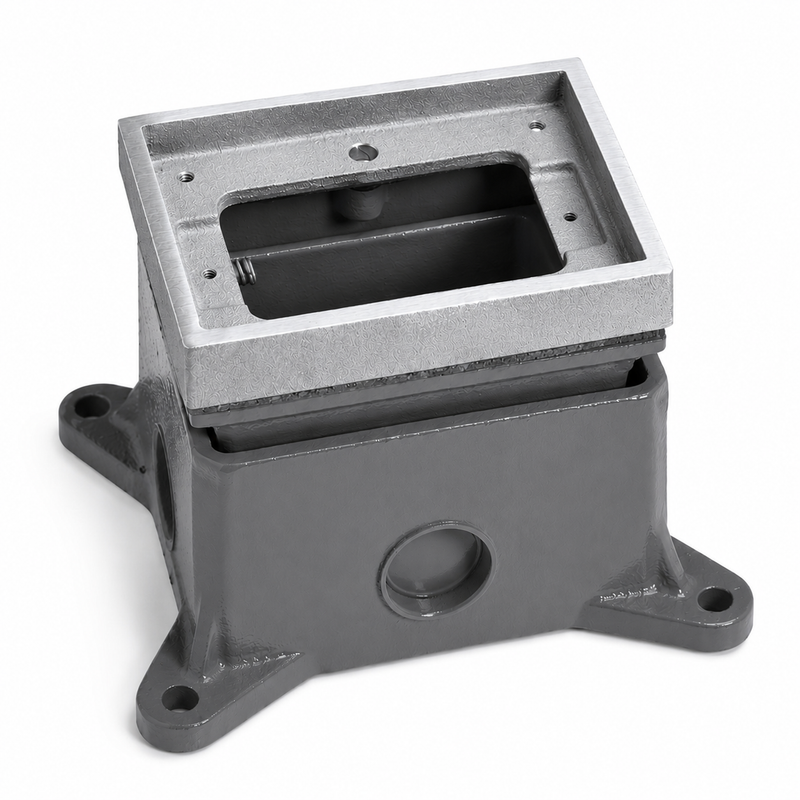 Lew Electric 1101-DA-TF-A 1 Gang Deep Concrete Floor Box Fully-Adjustable