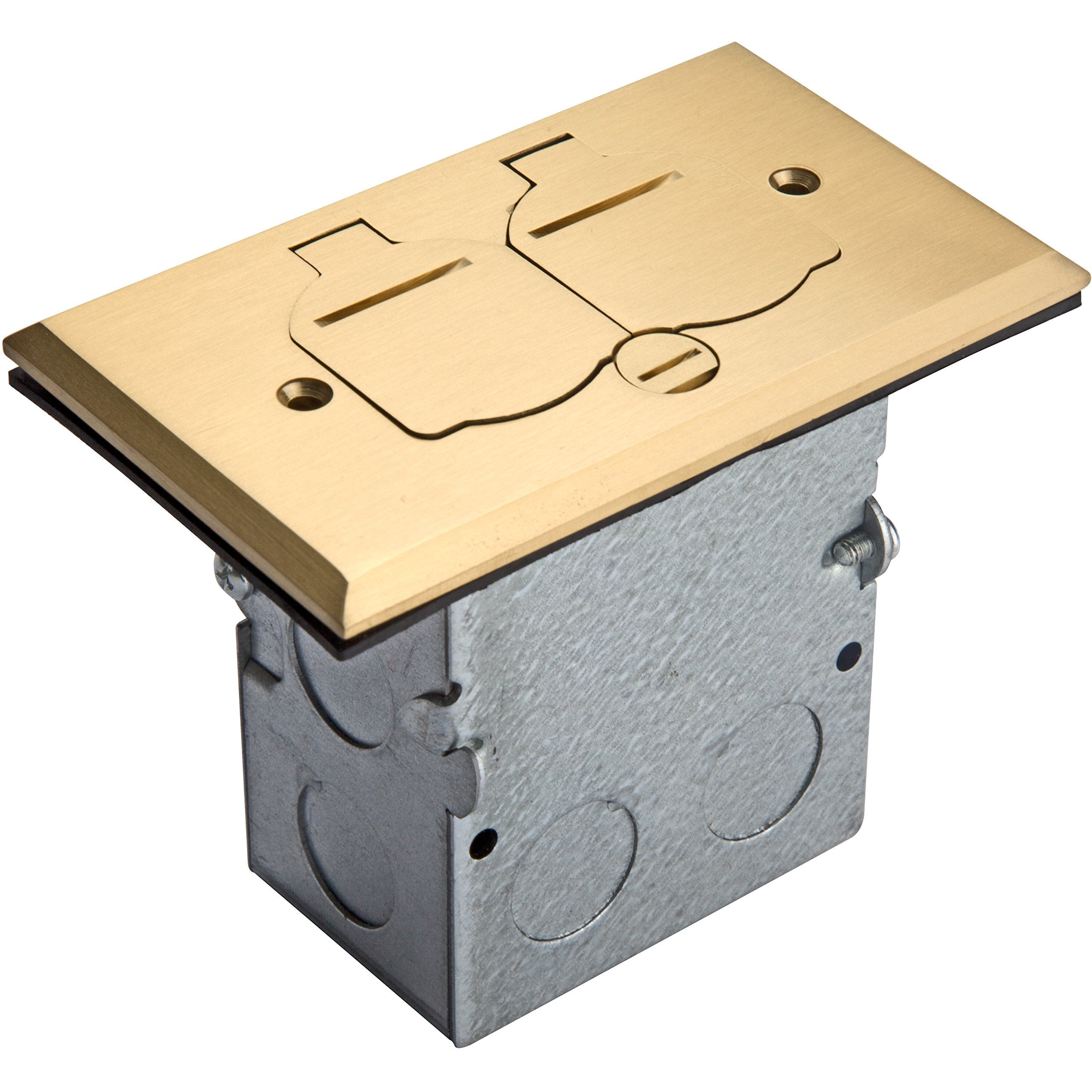 Enerlites 975507-C One-Gang Floor Box 20A Kit w/ Flip Lid Cover