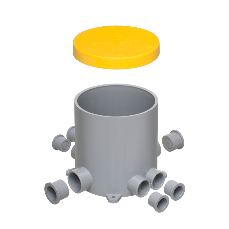 Arlington FLBC5500 Round PVC Concrete 5.5" Floor Box w/ Divider