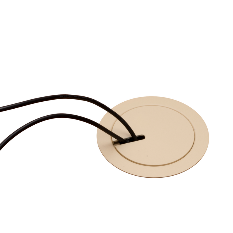 Arlington FLBC5570LA Round Concrete Floor Box, 4 Power, Light Almond
