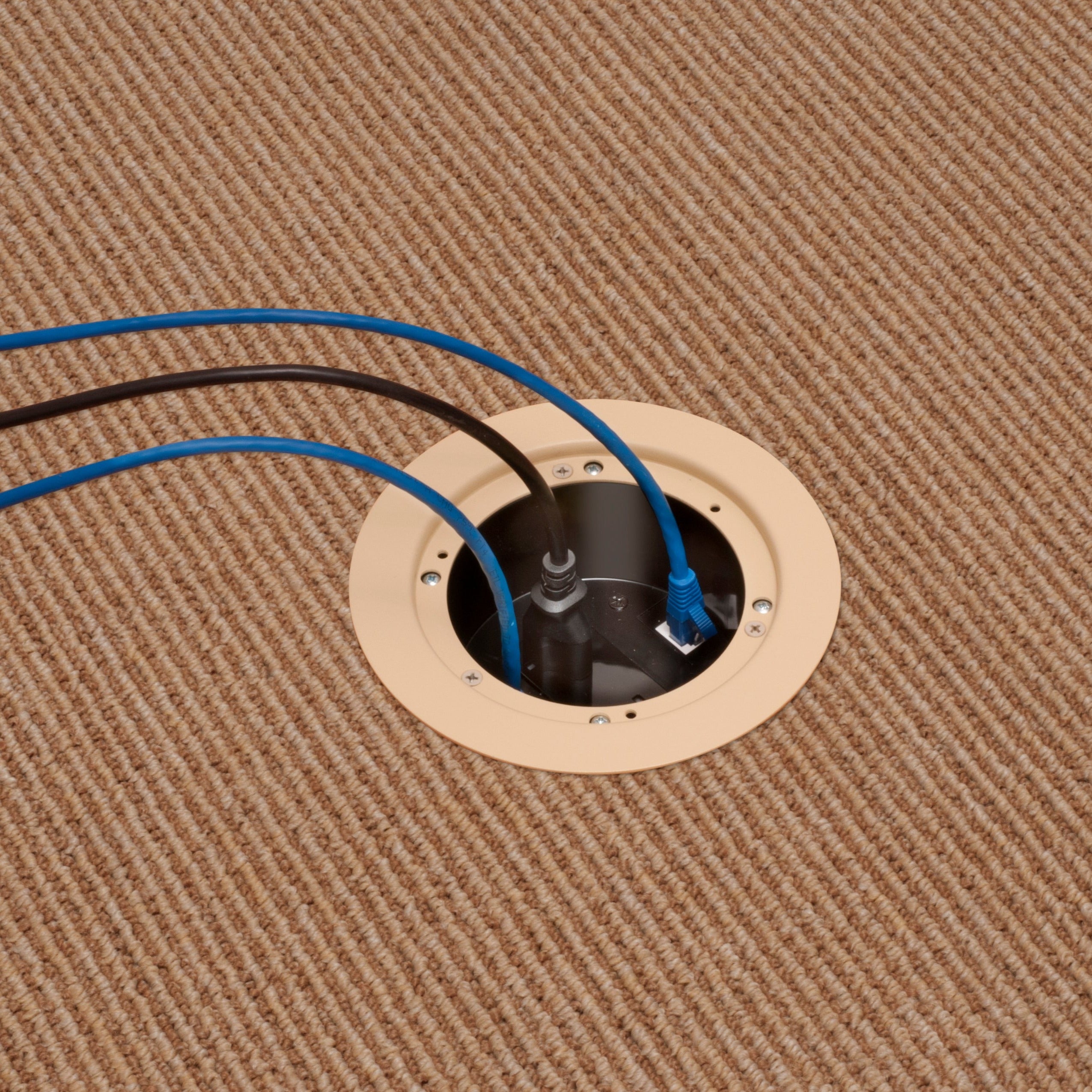 Arlington FLBR5420LA Recessed Power and Data Round Floor Box