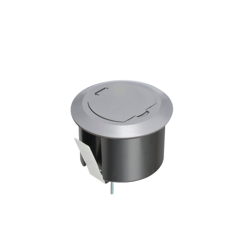 Arlington FLBR6500GY Round Floor Power Box w/ Flip Lid, Gray
