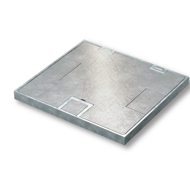 FLH6-SLD-ALM-C, Hinged Cover w/ Solid Surface for FLH6 Boxes, Aluminum